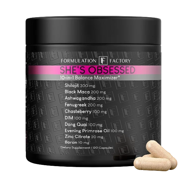 Formulation Factory She's Obsessed supplement tub